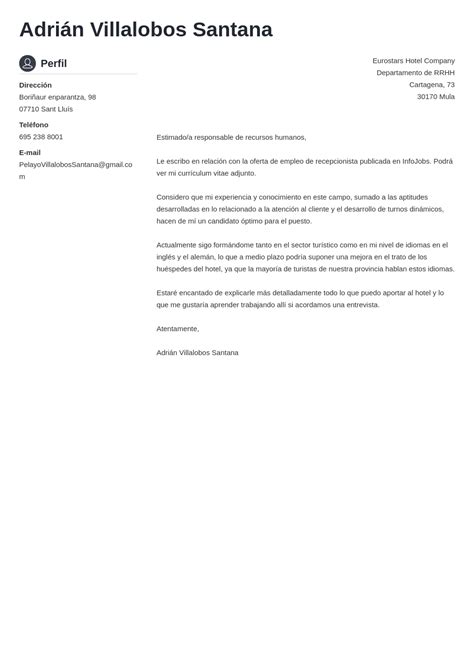 Carta De Presentación Corta Y Sencilla Guía Ejemplos Free Download