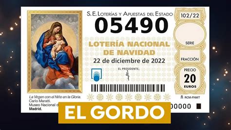 05 490 El Gordo Primer Premio De La Lotería De Navidad 2022