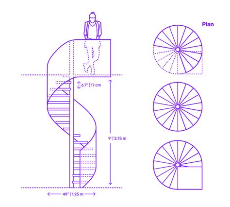 Spiral Stairs Open Risers Dimensions And Drawings