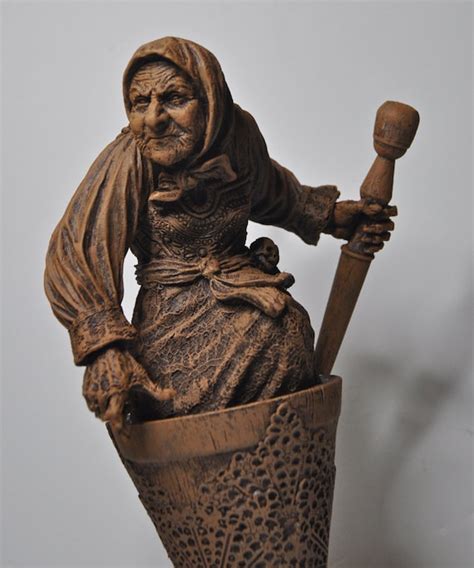 Baba Yaga The Russian Witch Sculpture Etsy