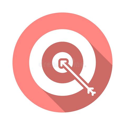Target Flat Icon Round Colorful Button Goal Circular Vector Sign