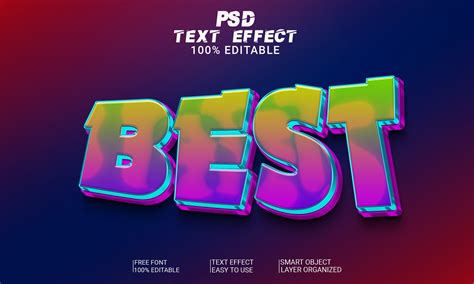 Best 3d Text Effect Editable Psd File Gráfico Por Imamul0 · Creative