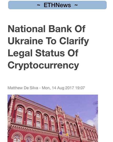 The country's move follows similar initiatives from belarus, switzerland, malta and gibraltar, all of which have passed regulatory guidelines for digital currencies. #cryptocurrency #ukraine | Cryptocurrency news ...