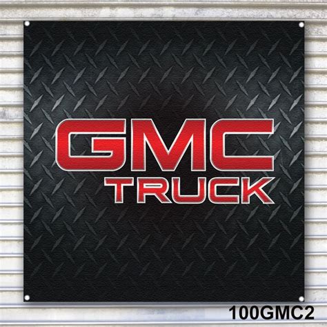 Gmc Truck Emblem Illustrated Emblem Banner Sign Wall Art Etsy