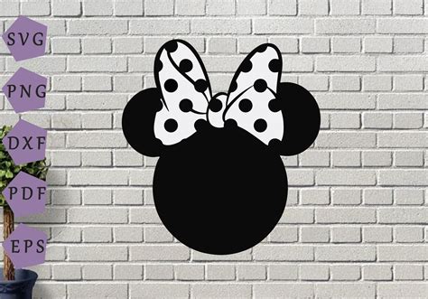 Minnie Mouse Polka Dot Bow Svg Minnie Svg Disney Svg Cute Etsy