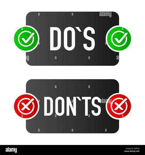 Dos And Donts Banner Approved And Rejected Positive Feedback Concept