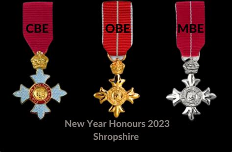 Nine Shropshire Residents Receive New Years Honours Lord Lieutenant