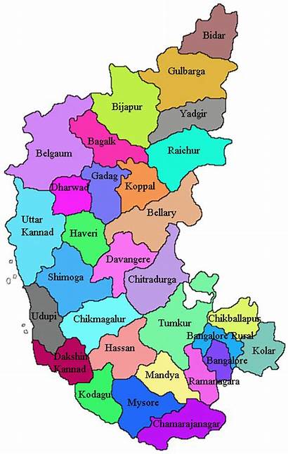 Karnataka Map Districts District State India Total