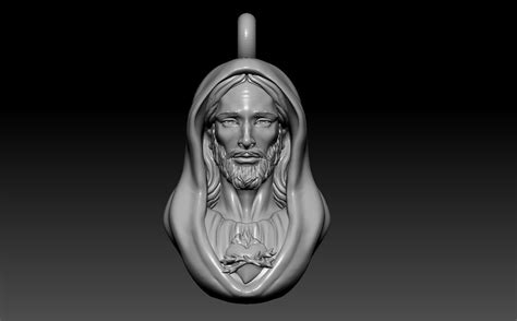 Jesus God Head Pendant 3d Print Model 3d Model 3d Printable Cgtrader