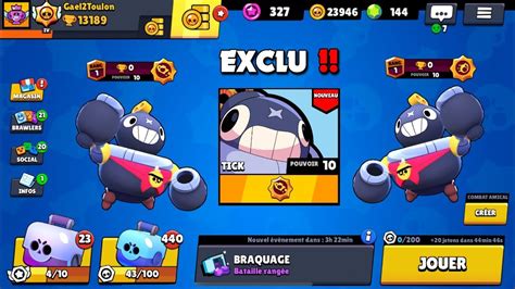 You will find both an overall tier list of brawlers, and tier lists the ranking in this list is based on the performance of each brawler, their stats, potential, place in the meta, its value on a team, and more. BRAWL STARS EXCLU !! JE TEST LE NOUVEAU BRAWLER TICK ET ...