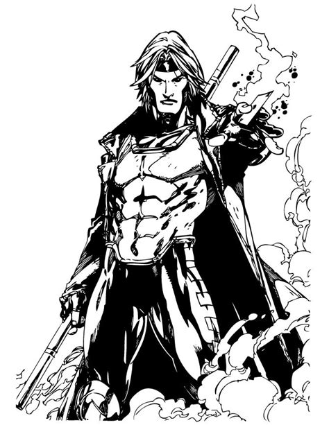 X Men Gambit Coloring Page 670×867 Coloring Pages Marvel