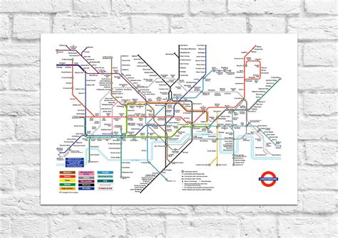 London Underground Tube Map Tourist Souvenir Posterart Unframed