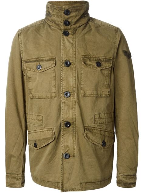 Lyst Diesel Military Style Jacket In Green For Men