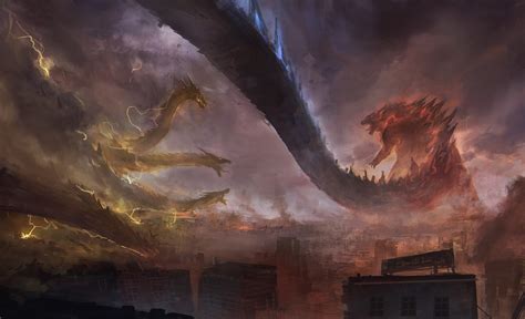 Godzilla Vs King Ghidorah By Chi Huei Chen Rgodzilla