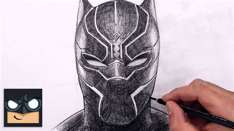 How To Draw Black Panther Sketch Tutorial Youtube