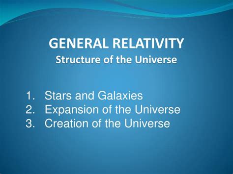 Ppt General Relativity Structure Of The Universe Powerpoint
