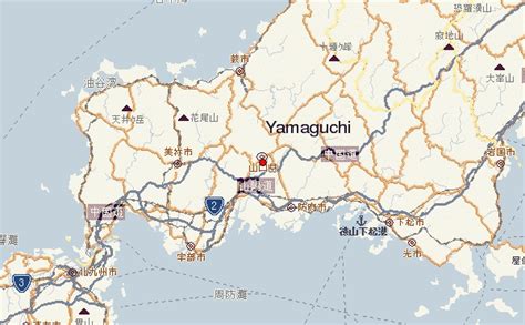Map showing geographical location of yamaguchi. Yamaguchi Location Guide