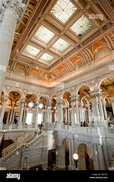 Library Of Congress Thomas Jefferson Building Interior Hi Res Stock