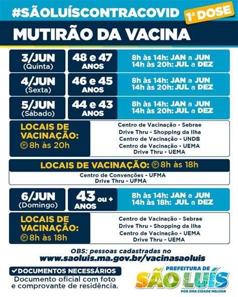 Semus Prefeito Eduardo Braide Anuncia Novo Calend Rio De Vacina O