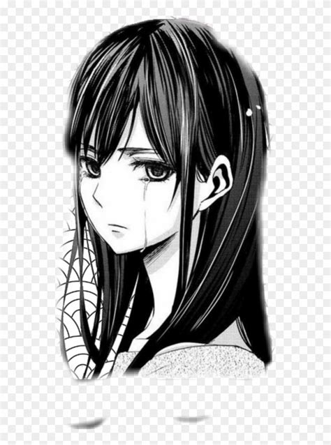 Tears Tranen Anime Girl Sad Gacha Black White Sad