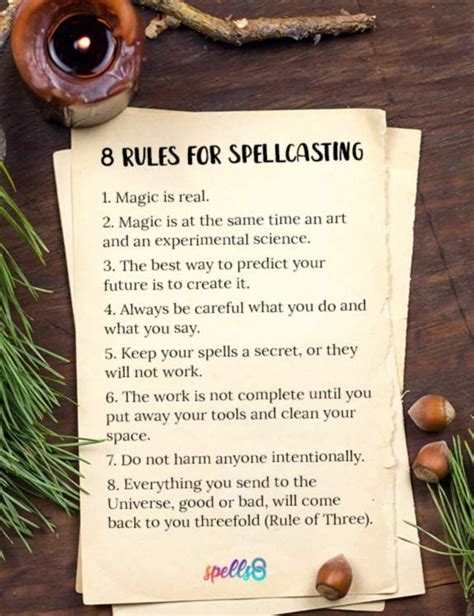 Spellcasting For Beginners Basic Rules Magic Spell Book Witchcraft
