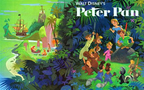 Walt Disneys Cartoon Peter Pan A Golden Book Characters List Art