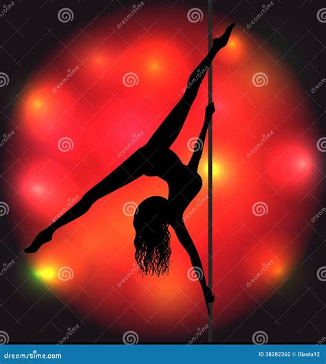 Striptease Girl Silhouette Stock Vector Illustration Of Human 38282362