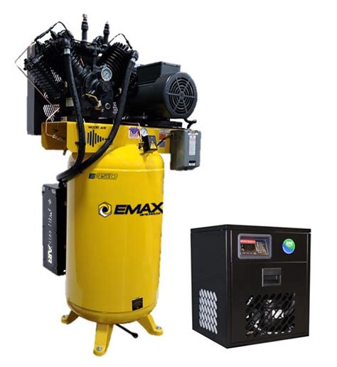 Emax Esp07v080v1pk 75 Hp Air Compressor With 30 Cfm Air Dryer 1 Phase