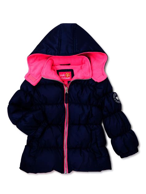 Pink Platinum Baby Toddler Girl Solid Winter Jacket Coat