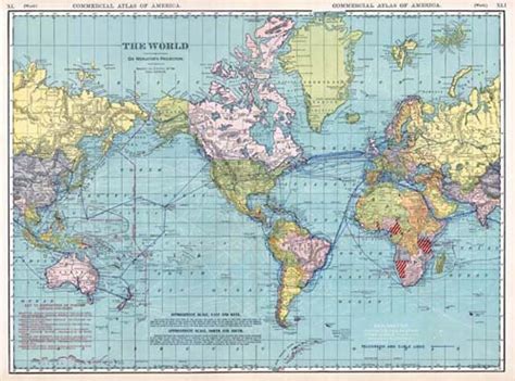 Old World Map By Rand Mcnally In 1920 Art Source International