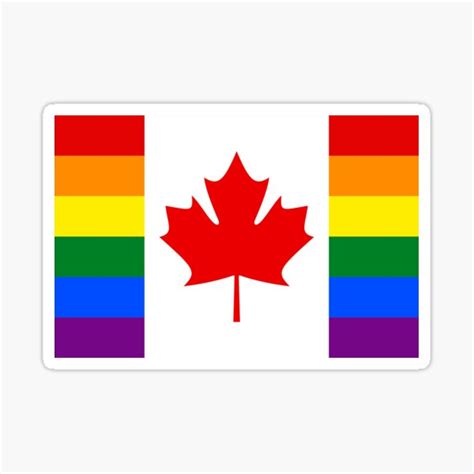 Lgbtqia Canadian Pride Flag Sticker By Jostees96 Redbubble