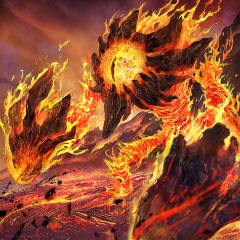 Fire Elemental By Ivantao Mythical Creatures Art Fantasy Creatures
