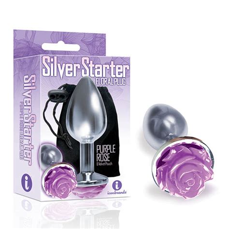 The S Silver Starter Purple Rosebud Butt Plug Save Naughty But Nice