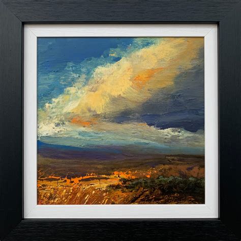 Colin Halliday Impasto Oil Painting Of English Moorland Hillside By
