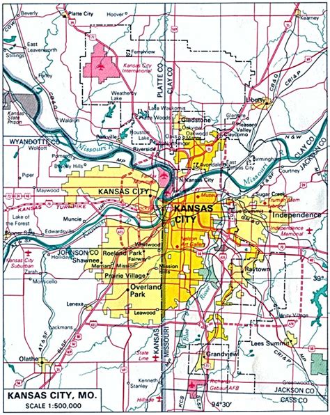 Kansas City Map Kansas City Kansas City Missouri