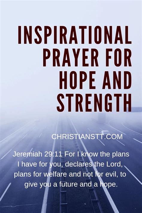 Inspirational Prayer For Hope And Strength Christianstt