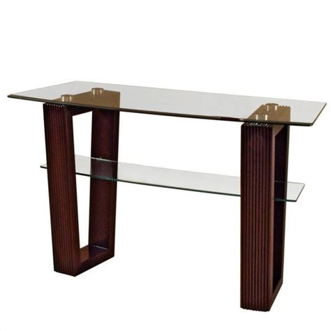 Coffee tables end tables & side tables console tables & sofa tables a small end or side table can have a large impact on convenience as well as home décor. Magnussen Cordoba Rectangular Sofa Table with Glass Top - 27711-KIT