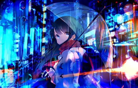 Anime Neon Wallpaper Kirara Magic Neon Dystopia Anime Girl Anime Neon