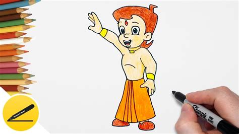 Chota Bheem Drawing Easy How To Draw Chhota Bheem Cartoon Character