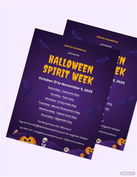 Halloween Spirit Week Flyer