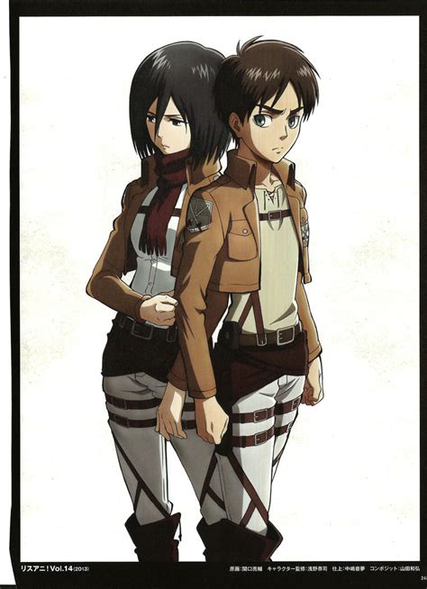 Shingeki No Kyojin Mikasa Ackerman Eren Jaeger By Luffysan9 On