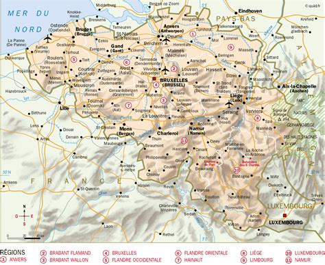 Carte De La Belgique Avec Les Villes