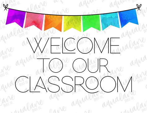 Classroom Welcome Sign Printable Instant Download Teacher Etsy
