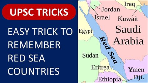 Easy Trick To Remember Countries Touching Red Sea Upsc Tricks By