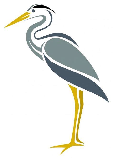 Stylized Great Blue Heron Wall Decal With Images Blue Heron Heron