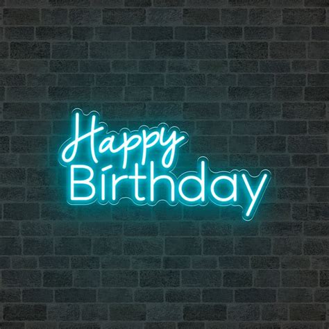 Neon Happy Birthday 3 Letras Y Carteles De Neón Personalizados Online