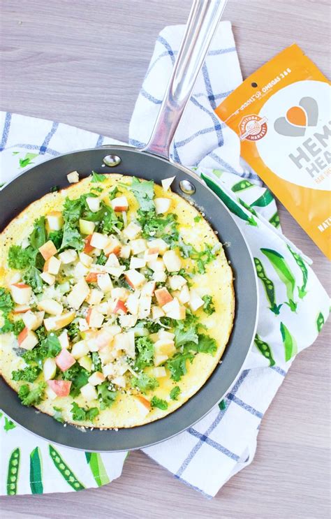 Apple And Sharp Cheddar Omelet With Hemp Hearts