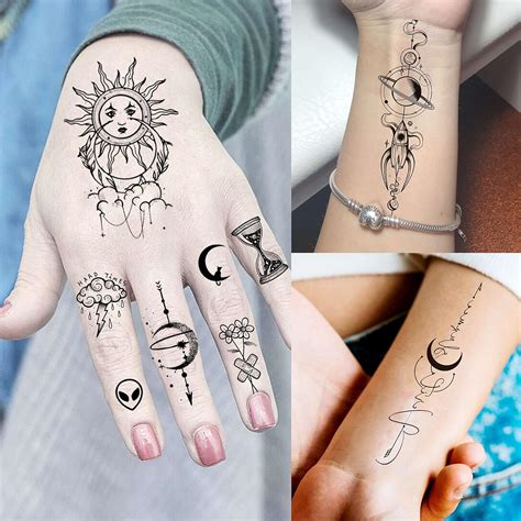 COKTAK 28 hojas de tatuajes temporales del espacio exterior para niños