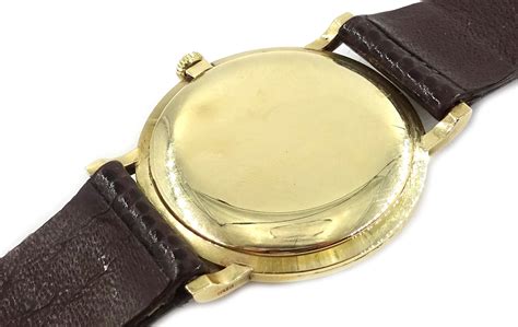 J W Benson Gentlemans 9ct Gold Shock Absorber Wristwatch Hallmarked