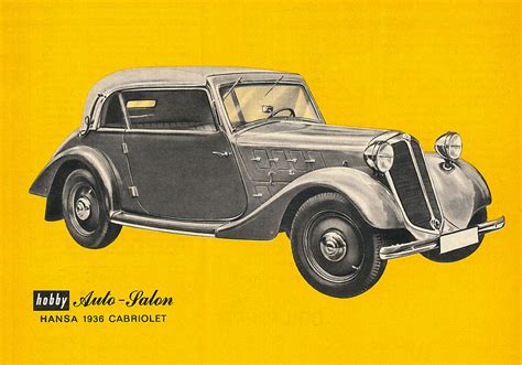 Hobby Auto Salon Nr 91 Hansa 1100 Cabrio 1936 Trading Cards